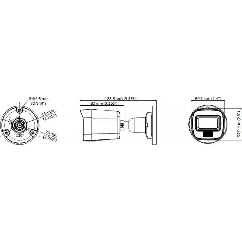 Hikvision DS-2CE16D0T-LPFS(2.8mm) 2MP IR mini bullet kamera, 4-in-1 video výstup, IP67