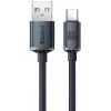 Baseus Crystal Shine USB-A na USB-C kábel 1,2m 100W 6A QC 3.0 pletený nylon čierny