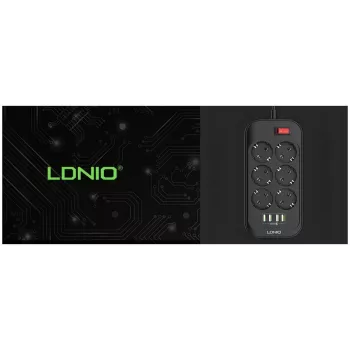 LDNIO SE6403 predlžovacia zásuvka, 6 zásuviek + 4 USB
