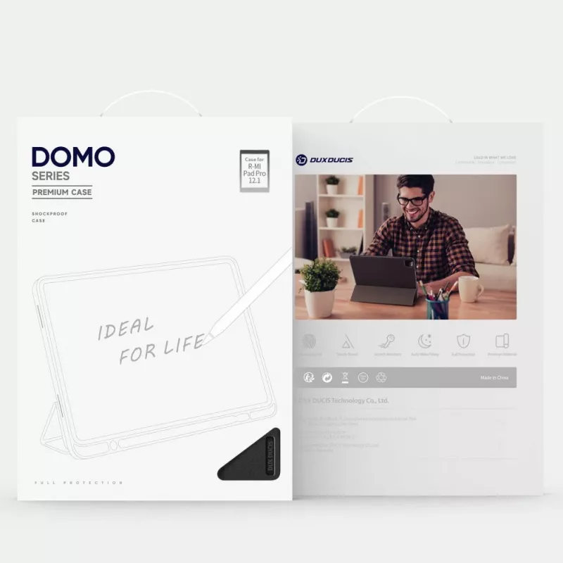 Dux Ducis Domo puzdro s flip a Smart Sleep pre Xiaomi Redmi Pad Pro (4G/5G)/Poco Pad 12.1 - čierne