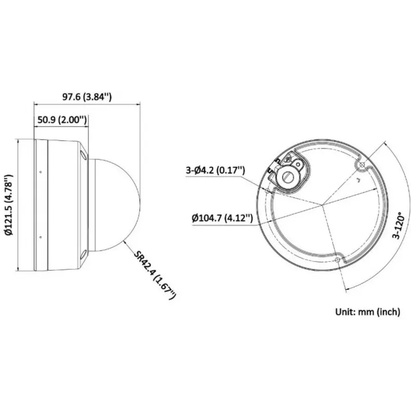 Hikvision DS-2CD2143G2-LI(2.8mm) PL 4MP AcuSense dome IP kamera s 2,8-mm objektívom, biele svetlo a IR