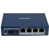 Hikvision DS-3D504TP-A neupravovaný priemyselný PoE switch, 4 PoE+ porty, 1 SFP uplink, 60W rozpočet