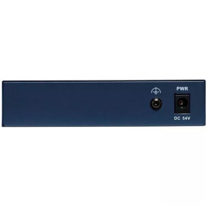 Hikvision DS-3D504TP-A neupravovaný priemyselný PoE switch, 4 PoE+ porty, 1 SFP uplink, 60W rozpočet