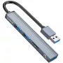 ORICO USB 3.0 4-portový USB-A hub, 5Gbps, čierny