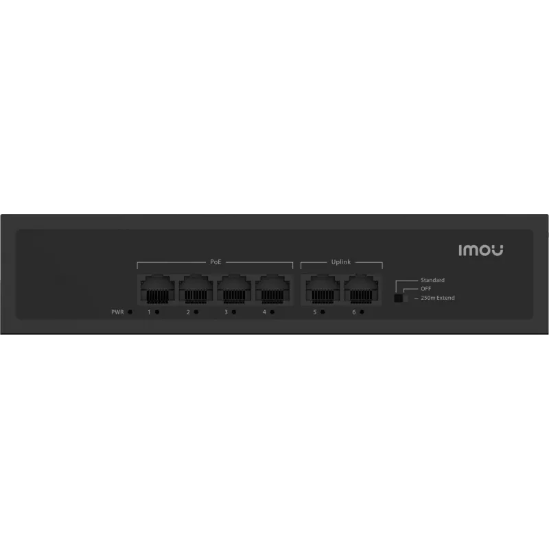 Imou SF106P 6-portový PoE+ switch (4x PoE, 2x uplink, 60W rozpočet)
