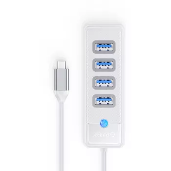 ORICO PW4U-C3-015-WH-EP USB-C hub 4x USB-A 3.2 Gen 1 biely