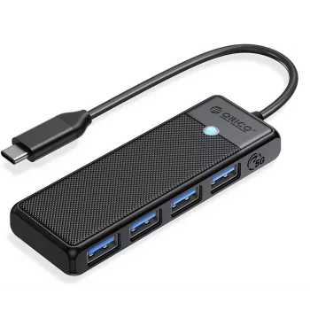 ORICO USB-C hub 4-port USB-A 3.0 5Gbps čierny