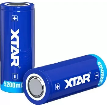 XTAR 26650 3,7 V 5200 mAh chránená Li-Ion batéria (Button Top)
