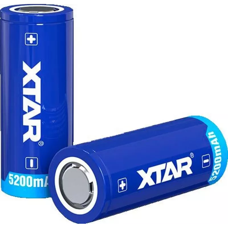 XTAR 26650 3,7 V 5200 mAh chránená Li-Ion batéria (Button Top)