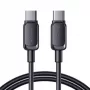 Joyroom USB-C na USB-C rýchlonabíjací kábel S-CC100A141B 120cm 60W 5A čierny