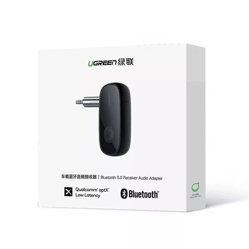 UGREEN Bluetooth 5.0 audio prijímač AUX aptX, aptX LL mini headphone Jack čierny (70304)