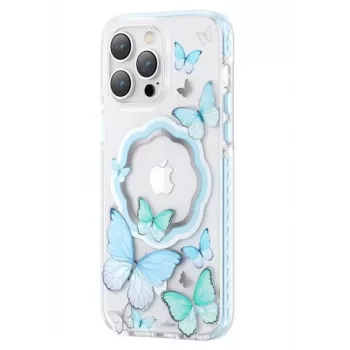 Kingxbar Apple iPhone 14 Pro Max MagSafe Butterfly Series magnetické puzdro modré