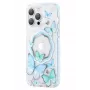 Kingxbar Apple iPhone 14 Pro Max MagSafe Butterfly Series magnetické puzdro modré