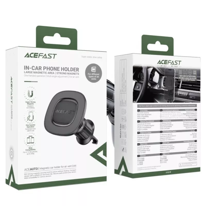 Acefast D44 magnetický držiak do auta na výduch ventilácie čierny