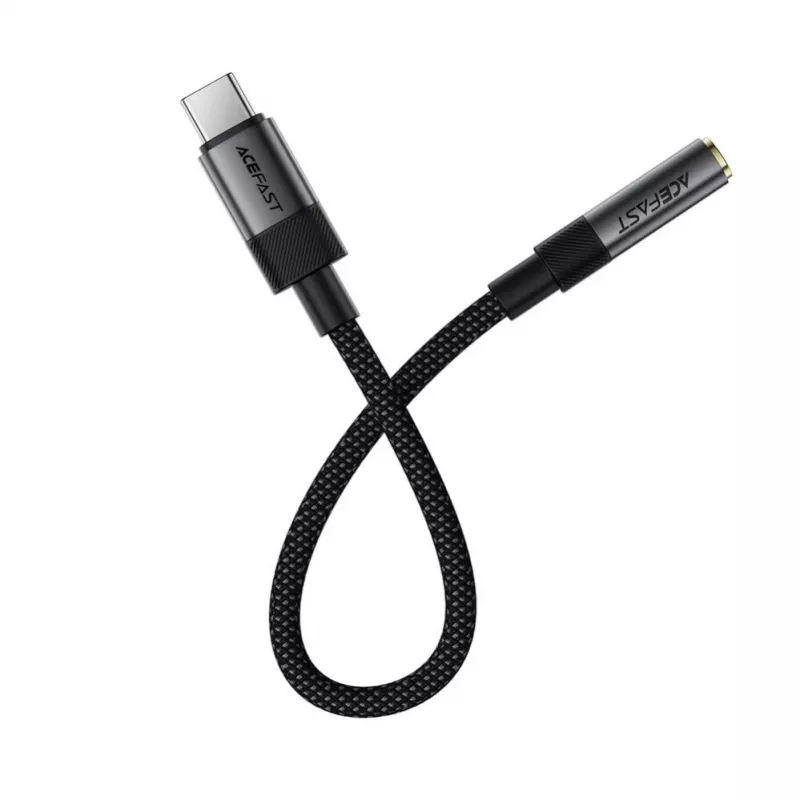 Acefast USB-C na 3,5 mm J12 audio adaptér čierny