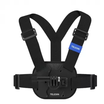 TELESIN hrudný popruh držiak pre Insta360 GoPro SJCAM DJI Xiaomi akčné kamery - čierny
