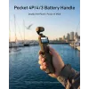 TELESIN 5000mAh akumulátorová rukoväť powerbank pre DJI Osmo Pocket 3 / 4, USB-C, čierna