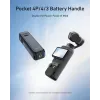 TELESIN 5000mAh akumulátorová rukoväť powerbank pre DJI Osmo Pocket 3 / 4, USB-C, čierna