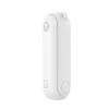 JISULIFE Ručný ventilátor 8 biely Prenosný USB ventilátor s powerbankou 2000mAh a baterkou