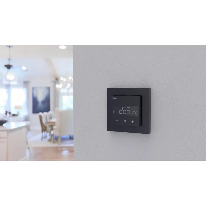 HEATIT WiFi6 Black Matt Wi-Fi termostat 3600W 16A