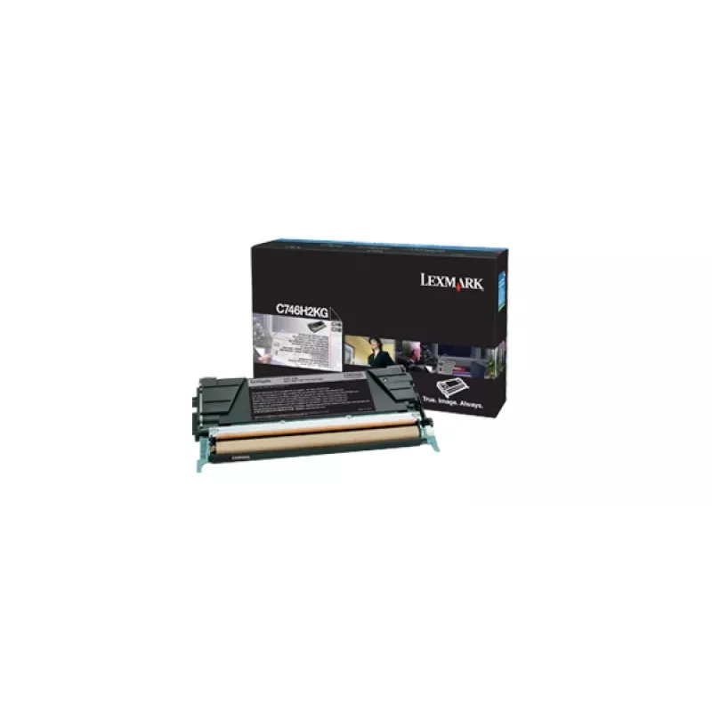 Lexmark vysokokapacitná originálna čierna tonerová kazeta (C746H2KG)
