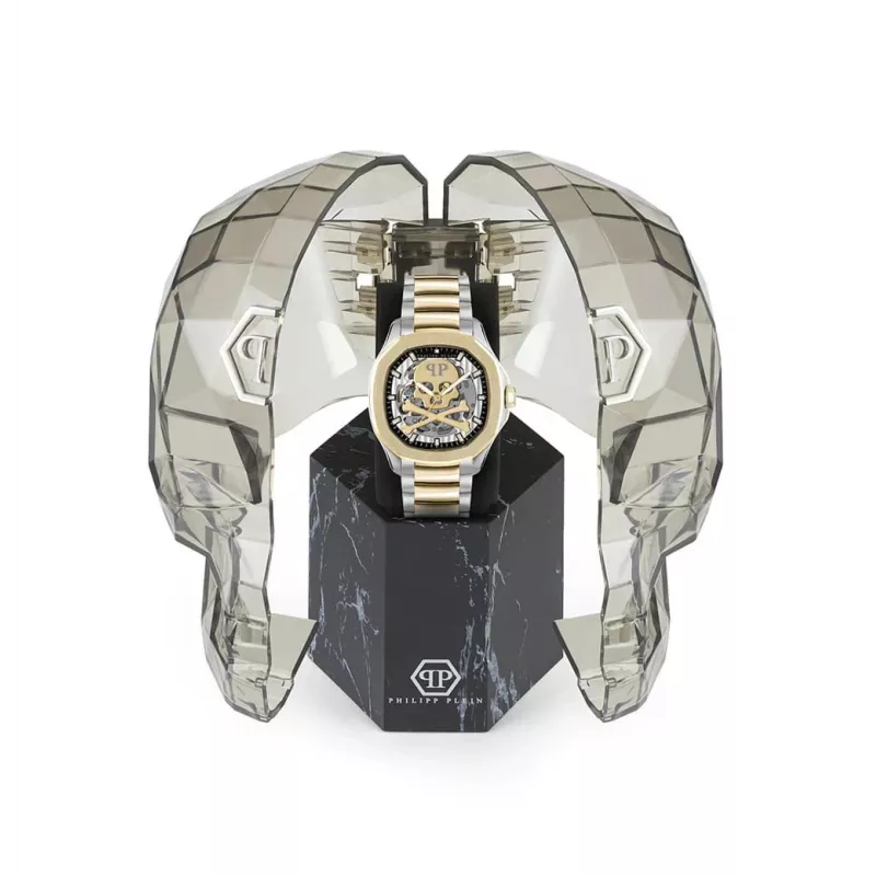 Philipp Plein The $keleton pánske automatické hodinky PWRAA0323 42mm čierny silikón