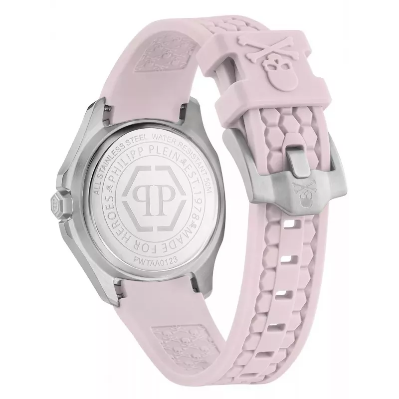 Philipp Plein dámske hodinky PWTAA0123 38mm quartzové hodinky s čiernym silikónovým remienkom