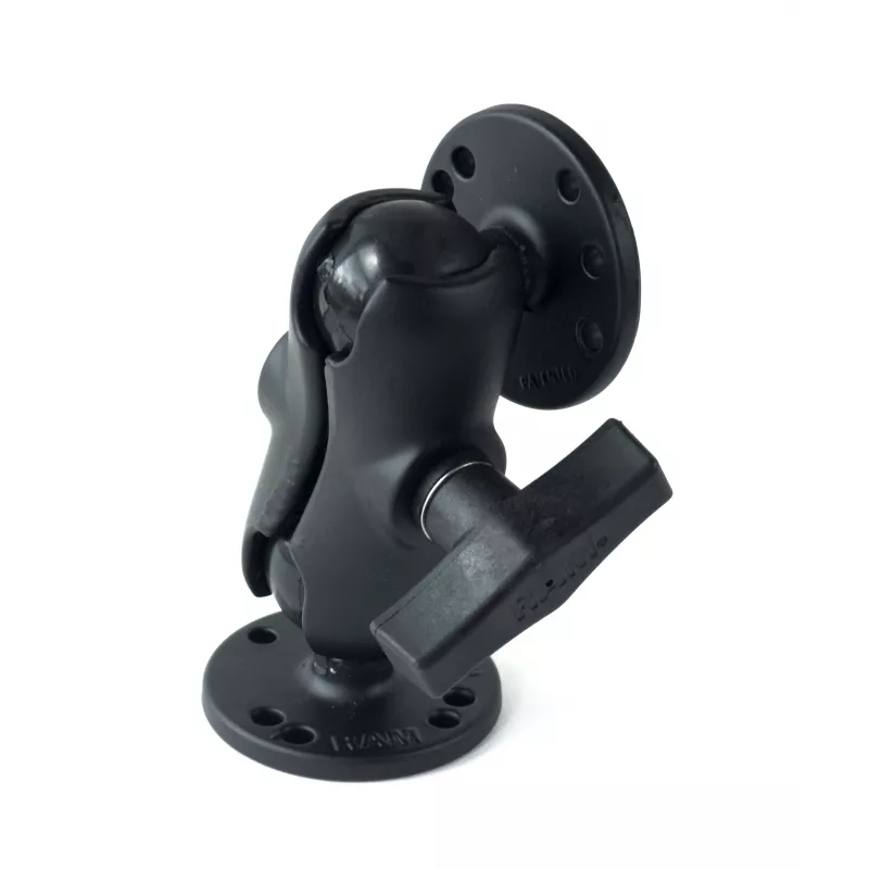 RAM MOUNTS C Size krátke dvojité rameno s 2x 2,5 palcovými okrúhlymi základňami