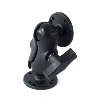 RAM MOUNTS C Size krátke dvojité rameno s 2x 2,5 palcovými okrúhlymi základňami
