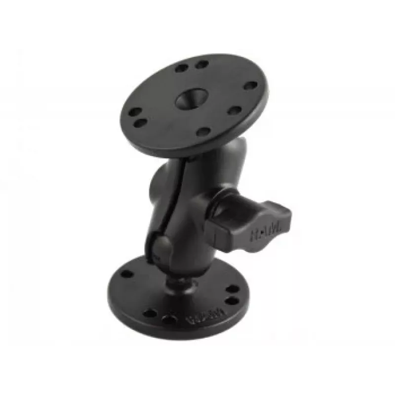 RAM MOUNTS B-Size krátke montážne rameno + 2x B-Size 1.0 guľová okrúhla základňa 2.5