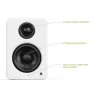 KANTO AUDIO YU2MW-CG aktívny regálový reproduktor s USB-DAC a 3,5-mm AUX - matný biely (vrátane napájacieho kábla typ C & G)