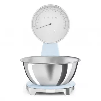Smeg KSF01PBWW analógová a digitálna kuchynská váha pastelovo modrá