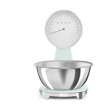 SMEG analógová a digitálna kuchynská váha pastelovo zelená KSF01PGWW
