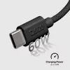 SBS TECABLETISSUETCCK USB-C na USB-C opletený kábel 1,5 m 60 W PD rýchle nabíjanie a synchronizácia dát - čierny