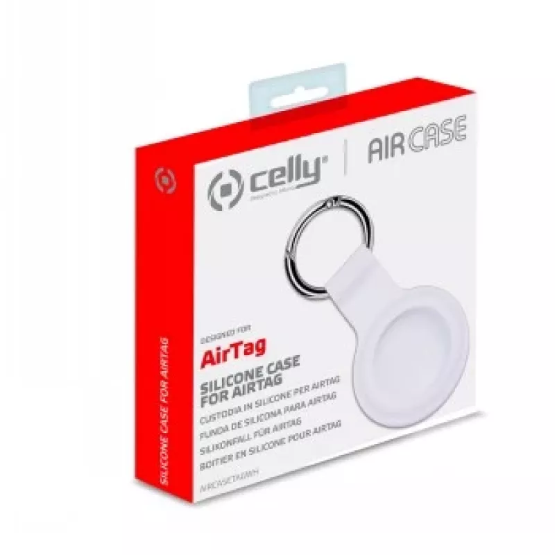 CELLY AIRCASETAG - silikónové puzdro pre AirTag - biela