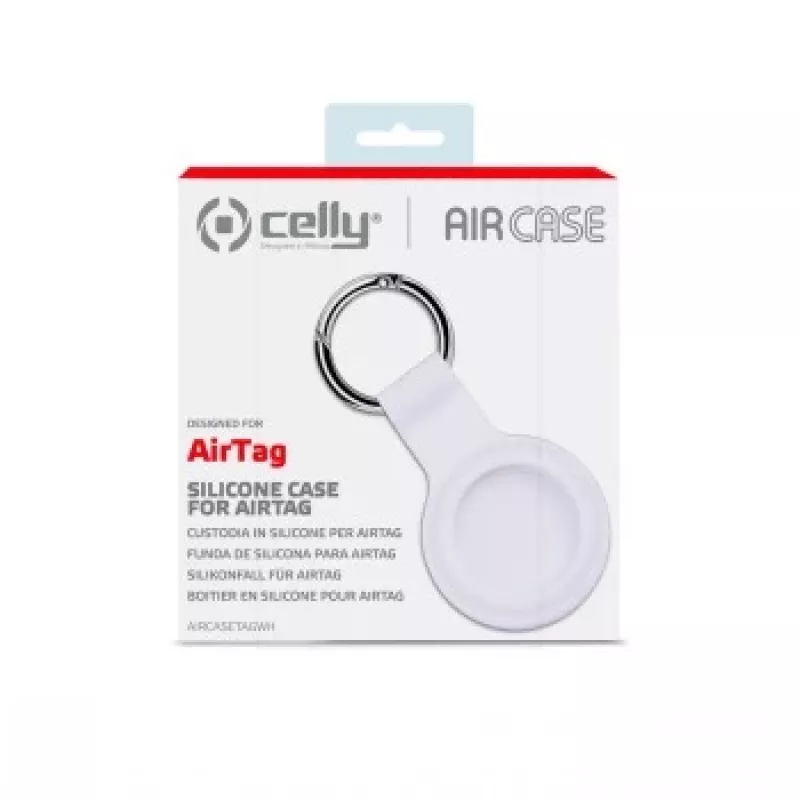 CELLY AIRCASETAG - silikónové puzdro pre AirTag - biela