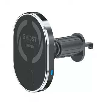 CELLY MagSafe držiak do auta s bezdrôtovým nabíjaním - 15W Qi rýchle nabíjanie, držiak na ventiláciu, 360° otáčanie, čierna