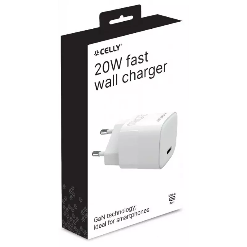 CELLY TC1USBC20WEVOWH USB-C napájací zdroj 20W biely