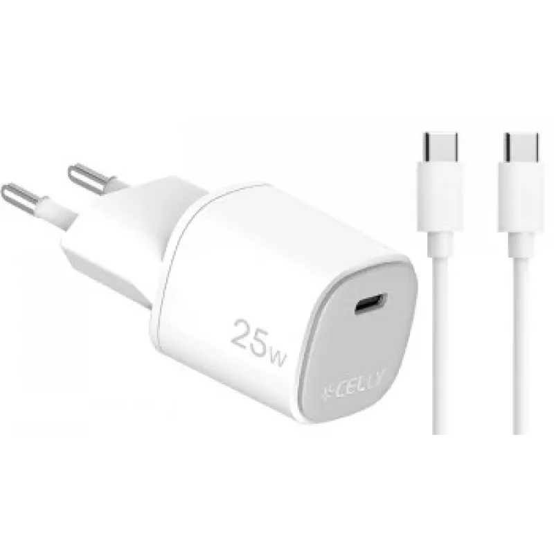 CELLY UP TC 1 USB-C 25W + C to C kábel