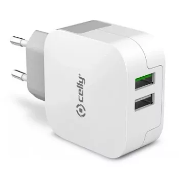 CELLY cestovná nabíjačka Turbo 2USB 3.4A