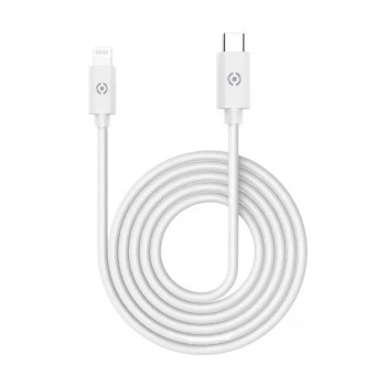 CELLY Lightning na USB-C kábel 60W - 1,2m biela MFi certifikovaný