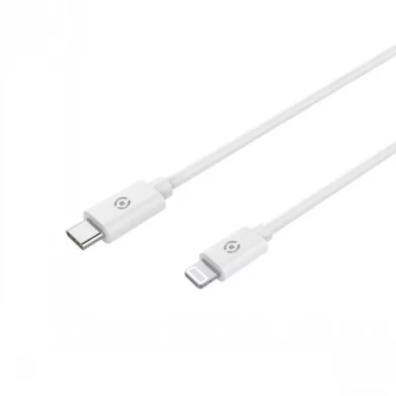 CELLY Lightning na USB-C kábel 60W - 1,2m biely MFi certifikovaný