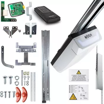 FAAC D600 FDS kit pohonu garážovej brány s 3m kevlarovým ozubeným remeňom a dvojdielnou koľajnicou