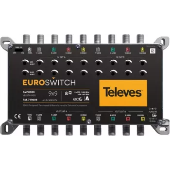 TELEVES EuroSwitch 9 vstupov multischalter zosilňovač 27/31 dB (719609)