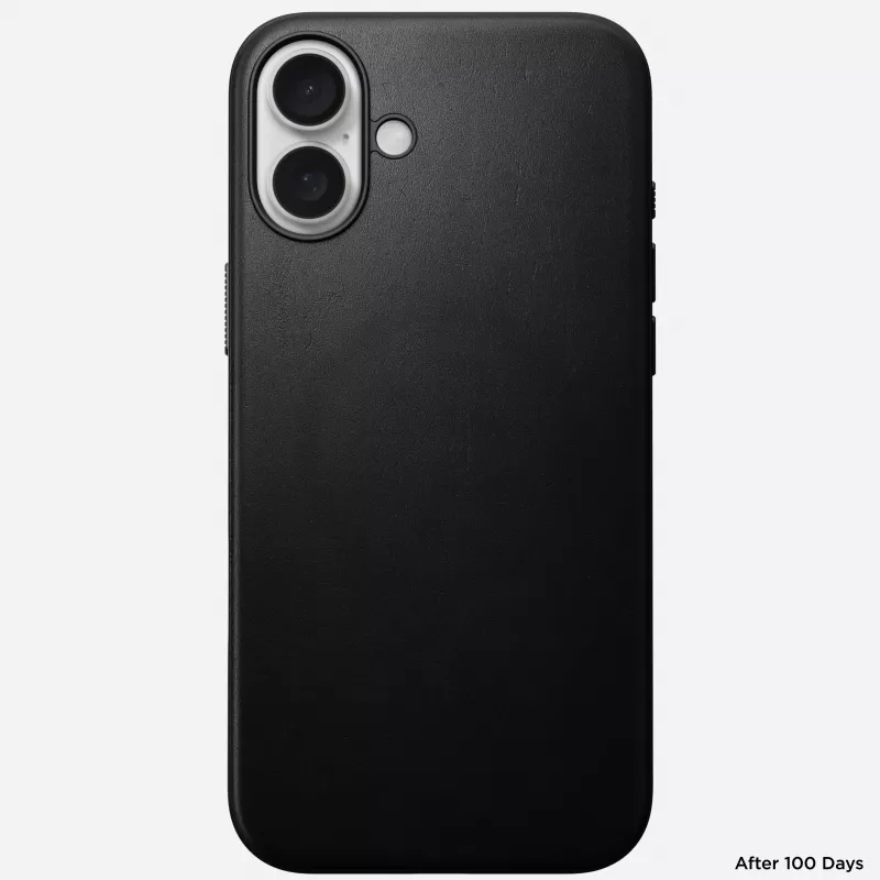 Nomad Modern kožené puzdro pre iPhone 16 Plus - čierna