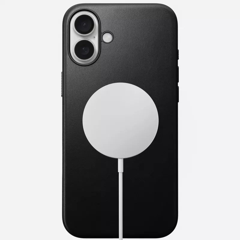 Nomad Modern kožené puzdro pre iPhone 16 Plus - čierna