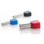 TRYTYT Izolovaná dvojitá káblová koncovka 2x2,5mm² modrá DUID-2x2,5-10NB (100 ks)