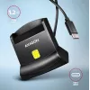 AXAGON CRE-SM4NC USB-C čítačka čipových kariet na stojan - čierna