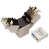 Solarix Cat.6A STP RJ45 Keystone Jack bez nástrojov čierny SXKJ-10G-STP-BK-SA