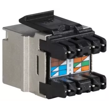 SOLARIX Cat.6 STP FTP RJ45 Keystone modul bez nástrojov strieborný